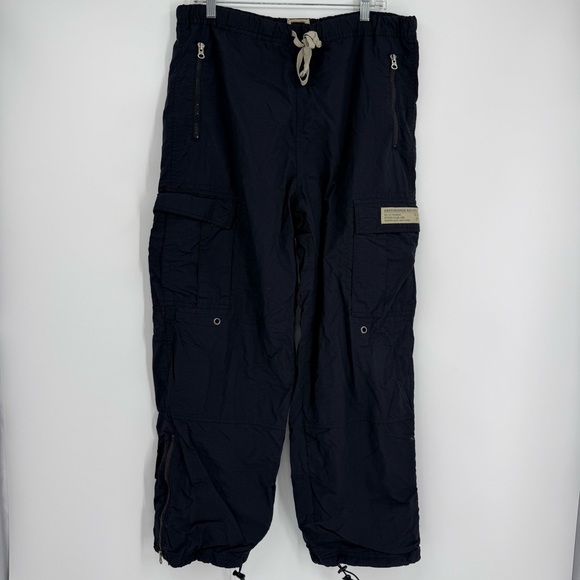 Vintage Abercrombie and Fitch Windbreaker pants Flannel Lined Black Size Medium - Picture 10 of 10